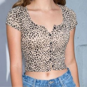 brandy melville zelly cheetah top